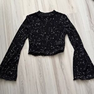 Black Starry Women's Top